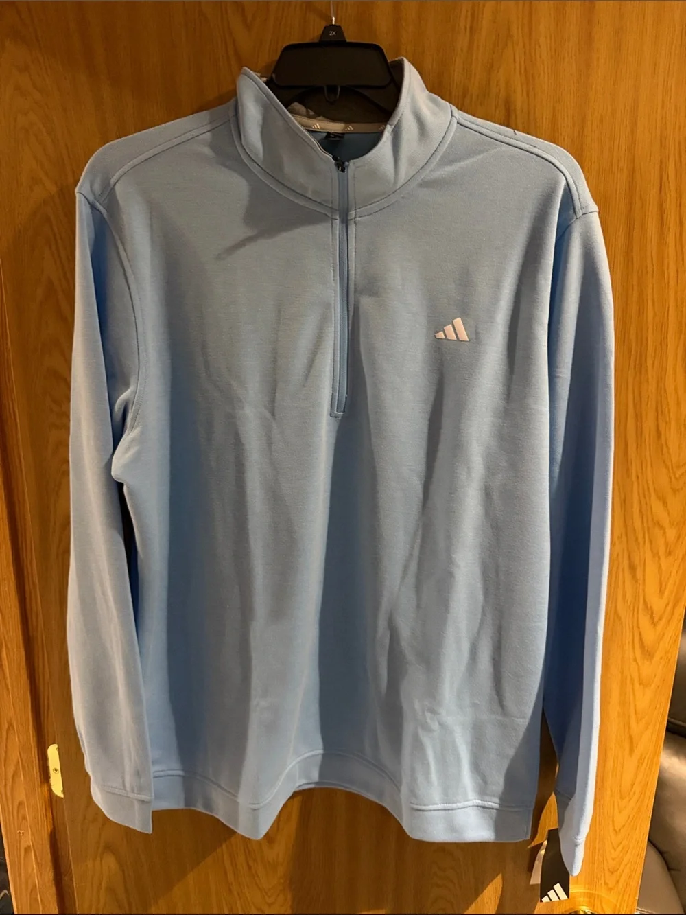 adidas Men’s Light Blue Quarter-Zip Pullover